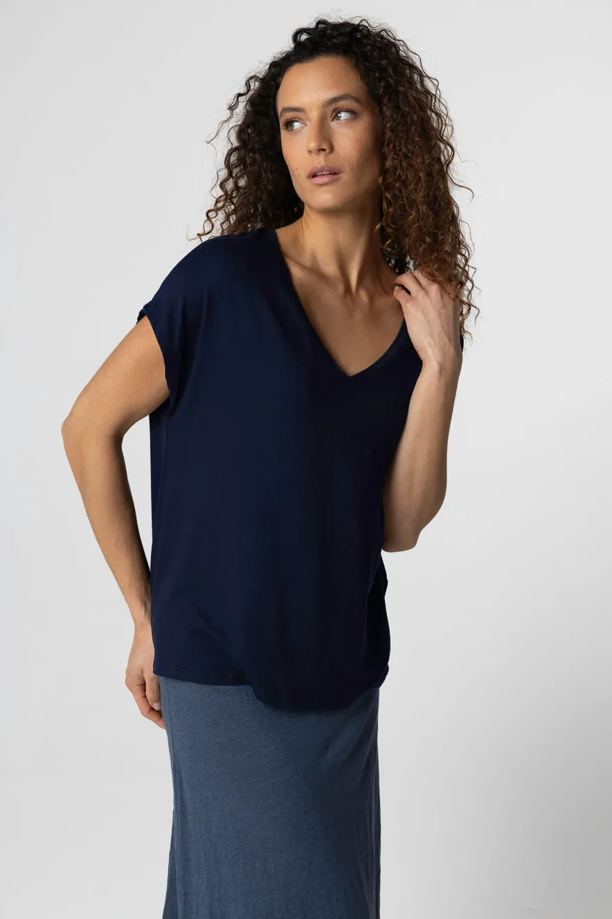 T-shirt en viscose et élasthanne