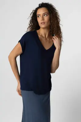 T-shirt en viscose et élasthanne