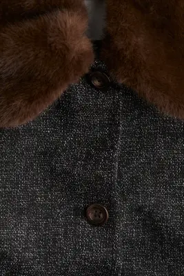 Manteau 3/4 - Noir chiné — photo 2