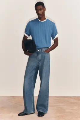 JEAN FOLD LARGE ET AMPLE - BLEU — photo 2