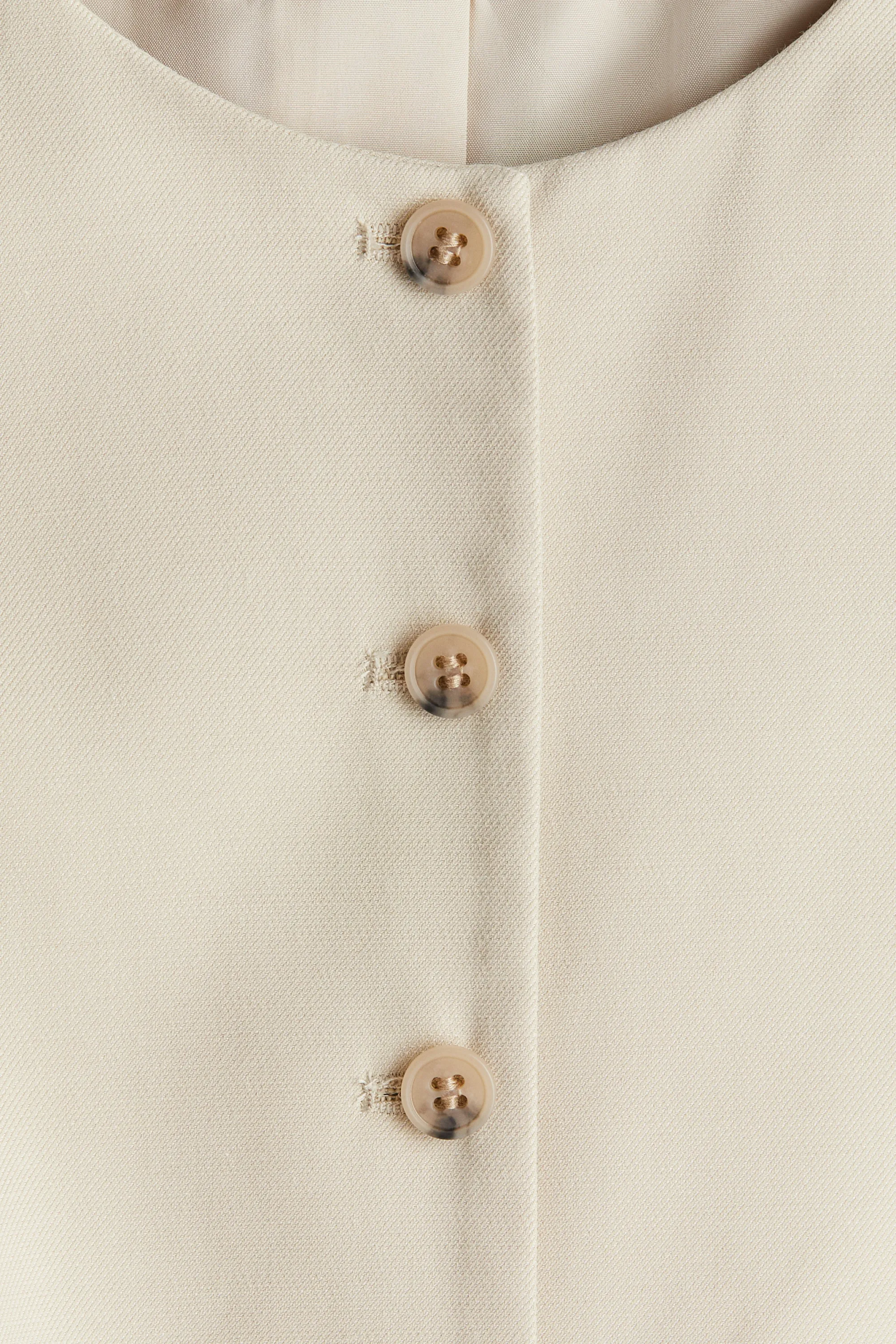 Gilet de costume long - Beige clair
