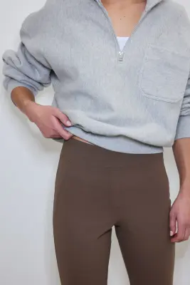 Pantalon évasé Four-way Stretch - Marron clair — photo 1