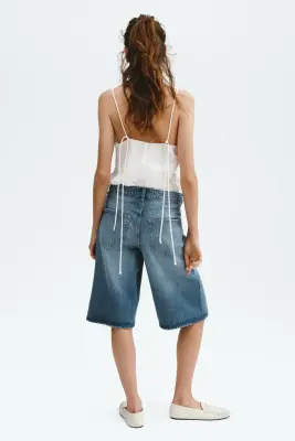 Short Bermuda en denim - Bleu denim clair — photo 3