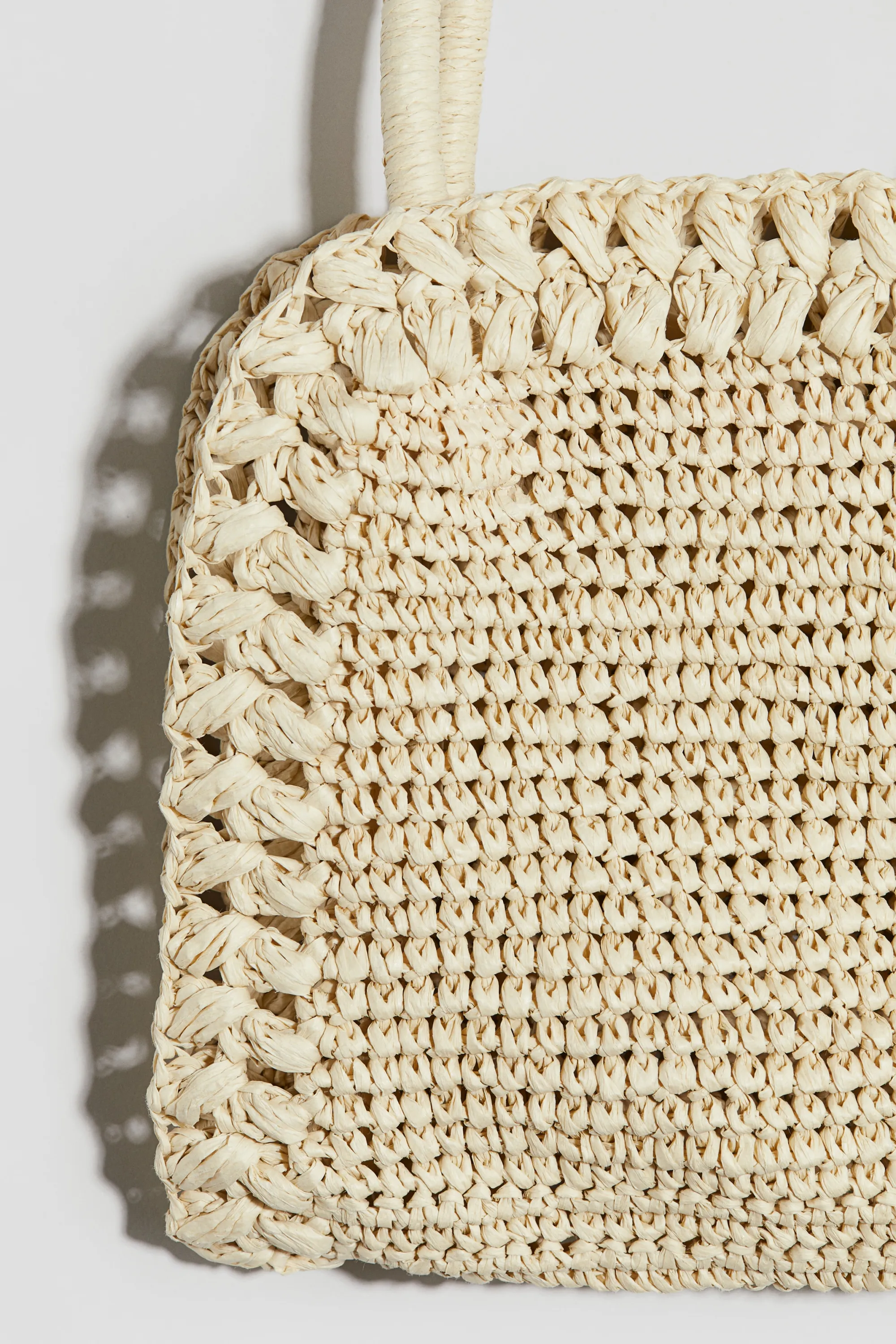 Sac crossbody en paille - Beige