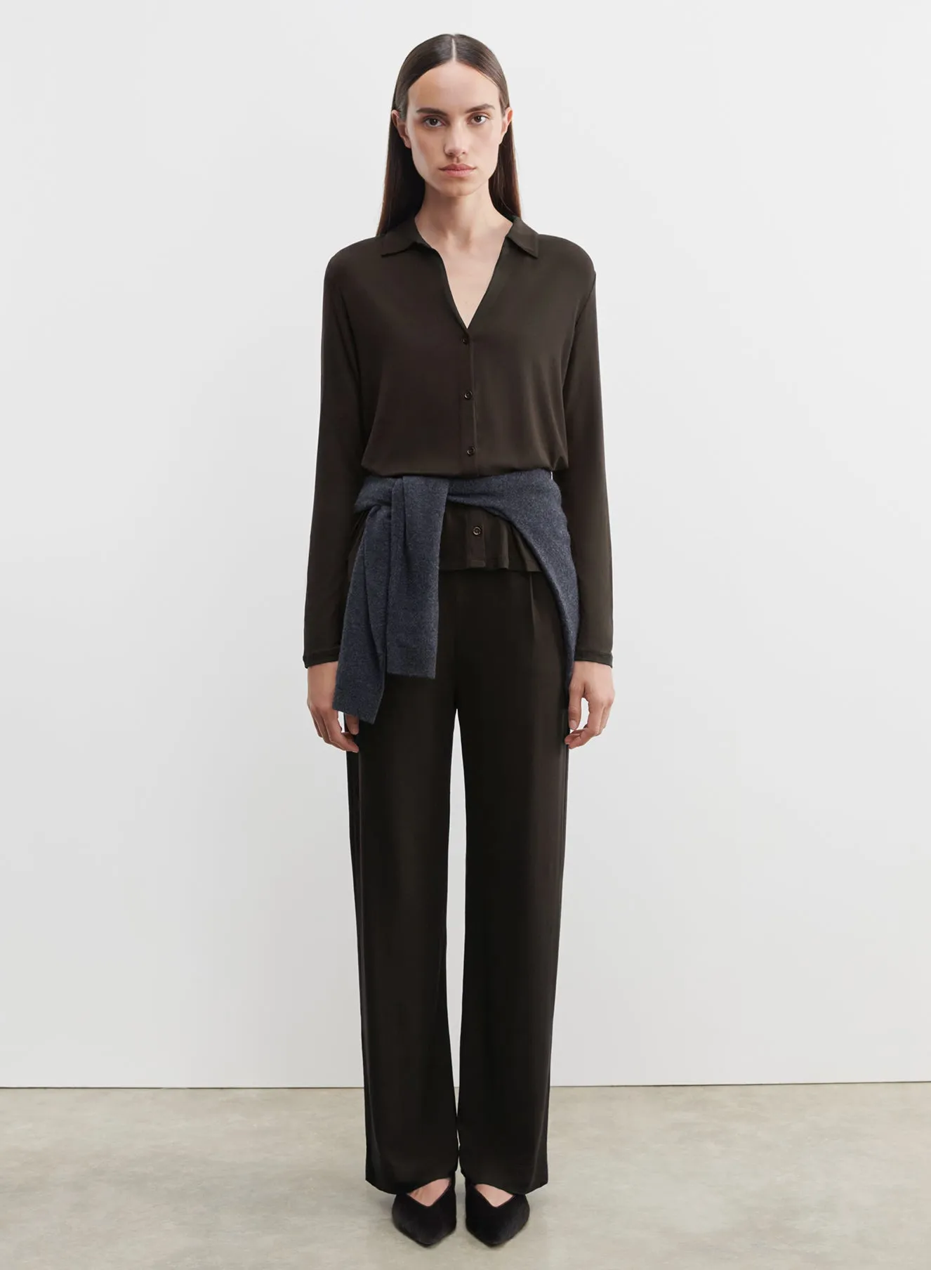 Chemise en viscose et élasthanne