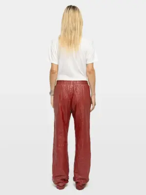 Pantalon Pocha Cuir Froissé — photo 2