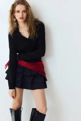 Gilet avec col - Noir — photo 1
