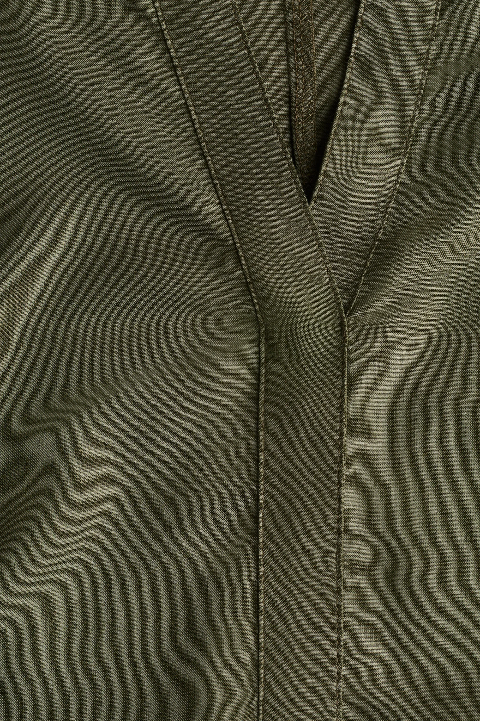 Robe tunique en viscose - Dark khaki green