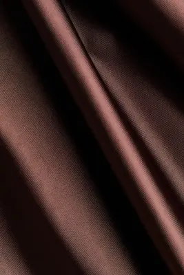 Robe maxi à encolure bénitier - Marron foncé — photo 4