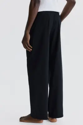 Pantalon Relaxed Fit en popeline - Noir — photo 2