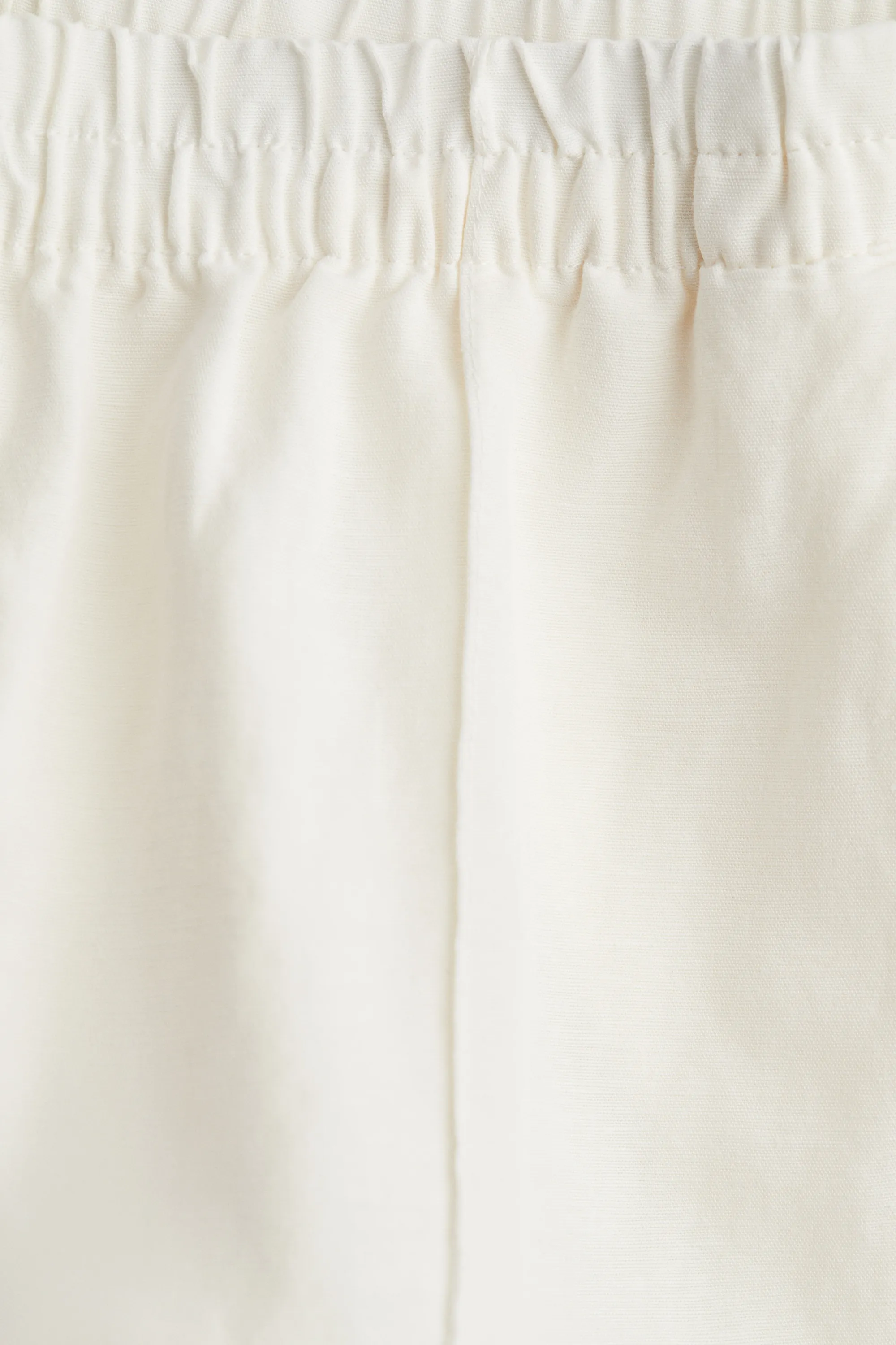 Pantalon en lin mélangé - Blanc