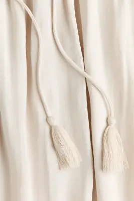 Jupe maxi à glands - Beige clair — photo 5