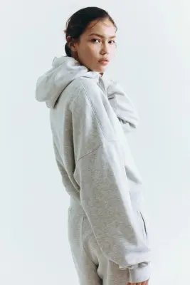 Hoodie - Gris clair chiné — photo 5