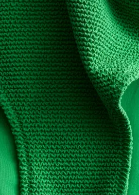 Maillot de bain texturé à nouer - Vert — photo 5