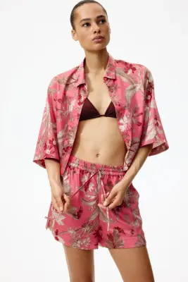Short loose imprimé - Rose/fleuri — photo 2