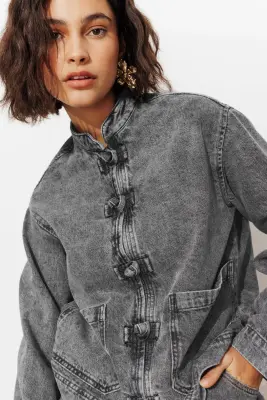 Veste Mandarin en jean Femme — photo 5