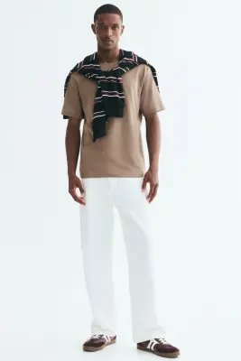 T-shirt Regular Fit - Taupe — photo 2