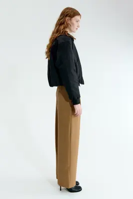Pantalon chic à effet croisé - Beige foncé — photo 2