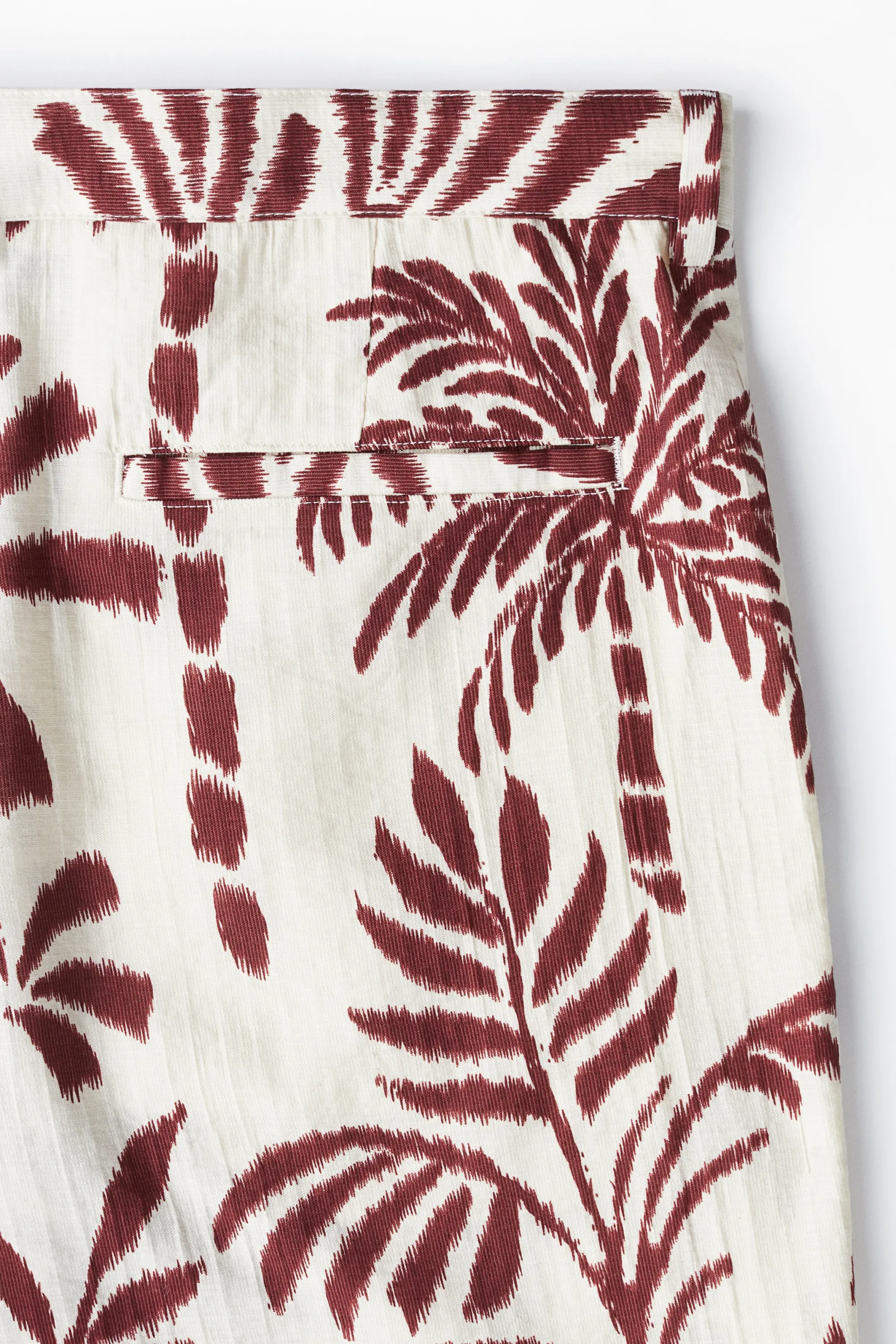 Short Relaxed Fit à motif - Blanc/palmiers