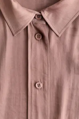 Chemise oversize - Taupe — photo 4