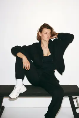 Veste de sport en tissu Teddy bear - Noir — photo 3