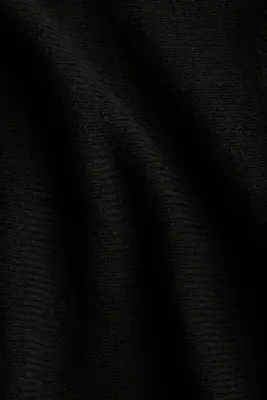 Robe en maille côtelée avec jupe évasée - Noir — photo 3