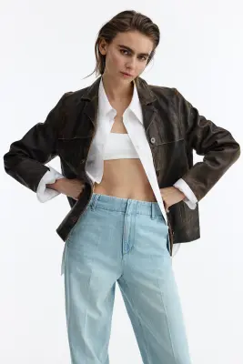 Straight High Jeans - Bleu denim clair — photo 1