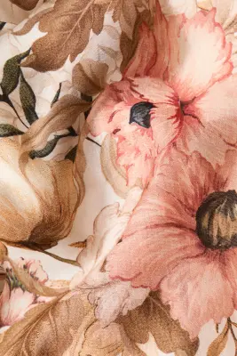 Blouse à boutons - Rose poudré/fleuri — photo 4