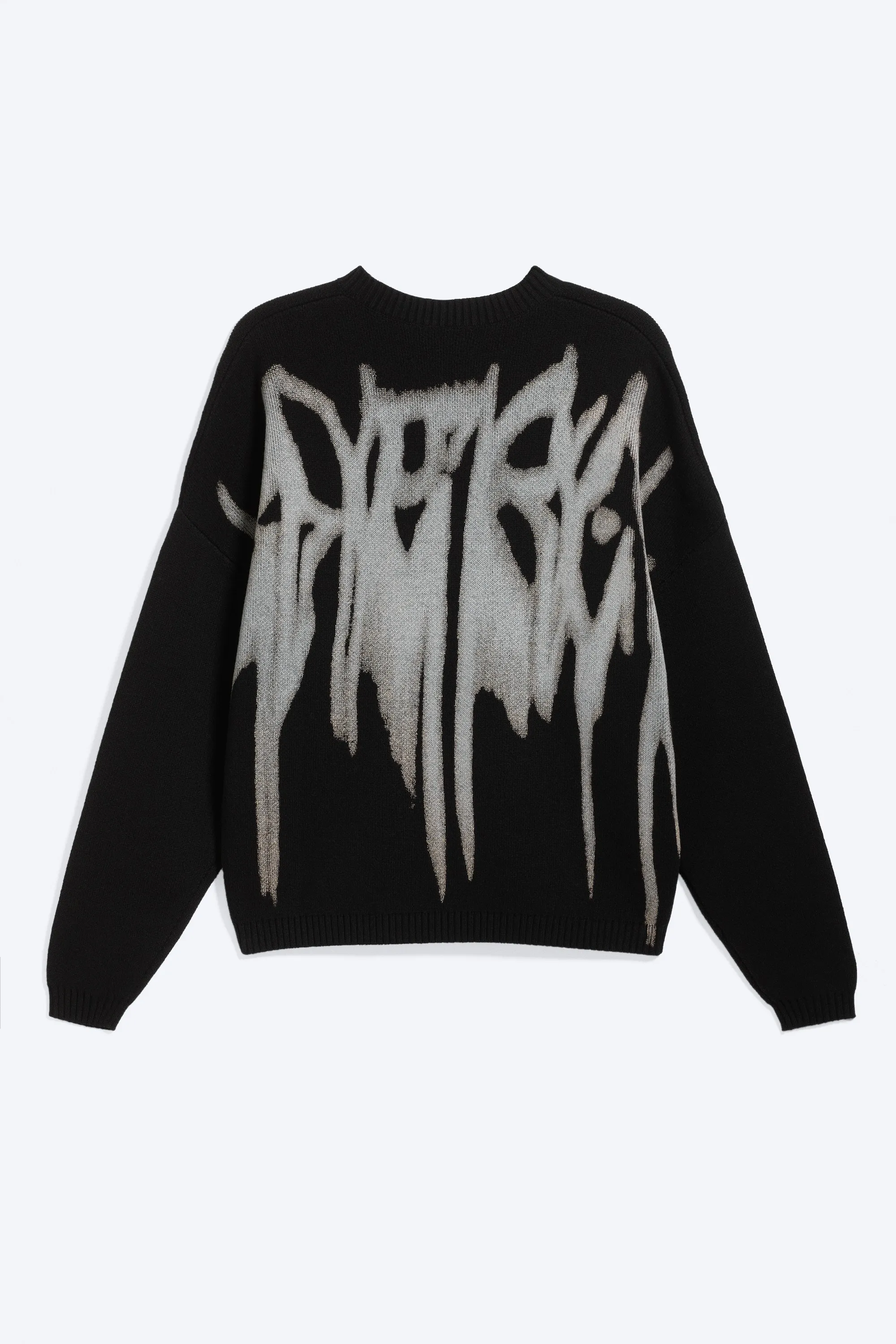 Pull en coton graphique oversize - Noir - Imprimé au dos