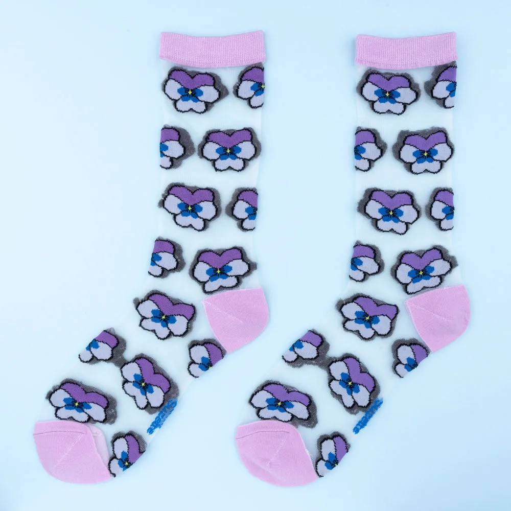 Chaussettes transparentes Pensée Coucou Suzette
