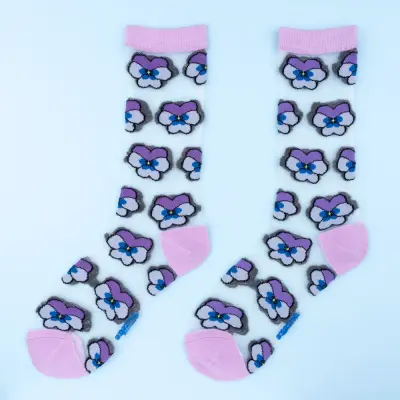 Chaussettes transparentes Pensée Coucou Suzette — photo 1