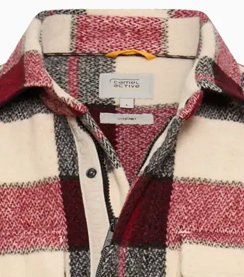 CAMEL ACTIVE VESTE DOUBLEE CARREAUX Bordeaux — photo 4