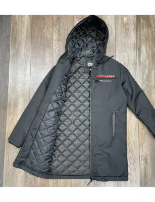 Veste Icon2 veste longue noir a capuche — photo 5