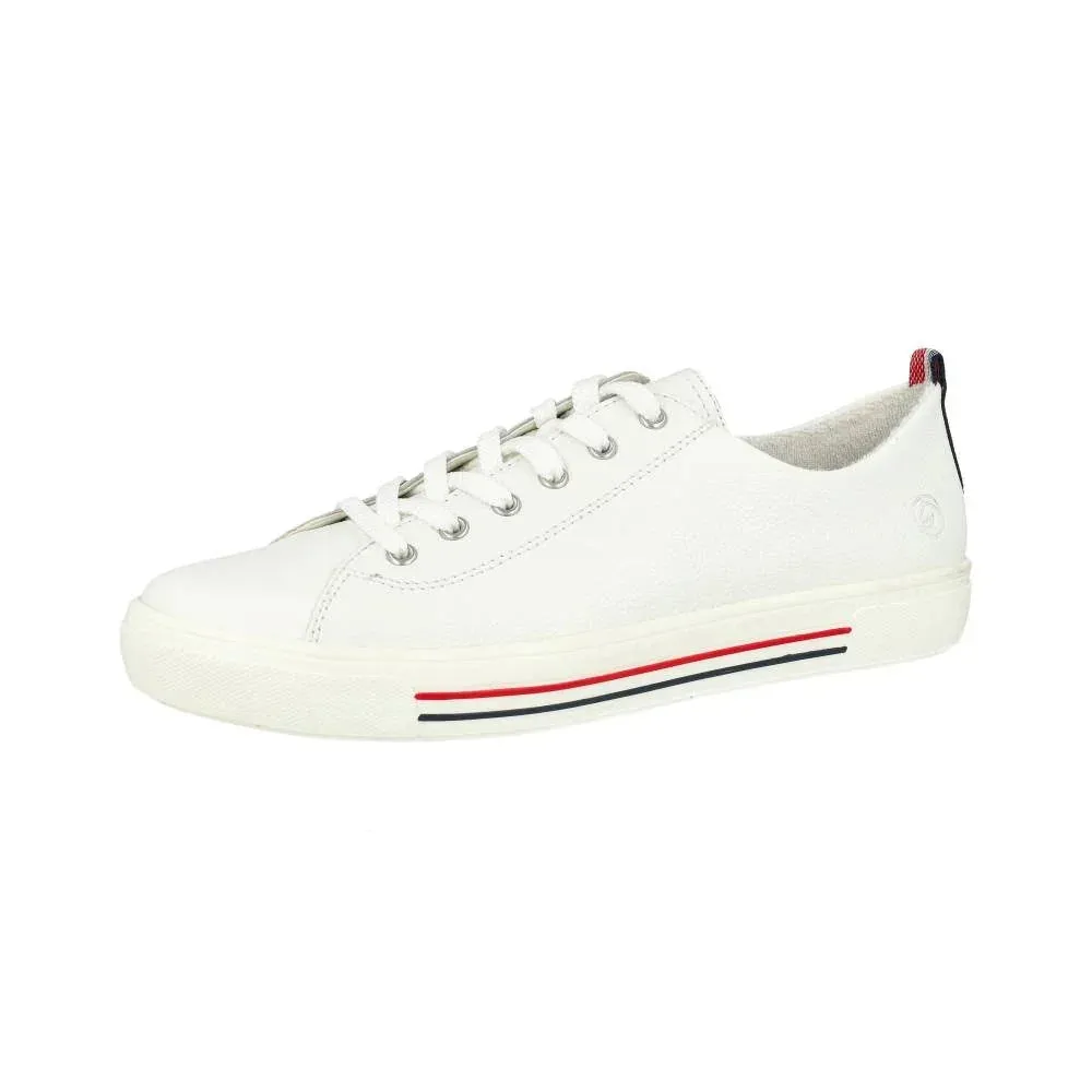 Baskets Remonte D0900-80 Blanches - Lacets Grande Pointure Femme