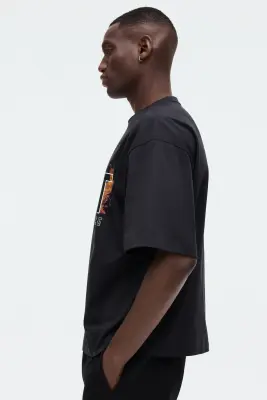 T-shirt imprimé Oversized Fit - Noir/NBA — photo 4