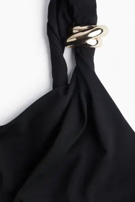 Robe asymétrique moulante - Noir