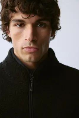 Veste de sport en tissu Teddy bear - Noir — photo 1