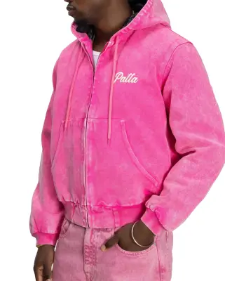 Peace Canvas Hooded Jacket Fuchsia Purple — photo 3