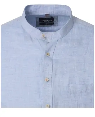 CASA MODA CHEMISE LIN ML COL MAO Bleu ciel — photo 4