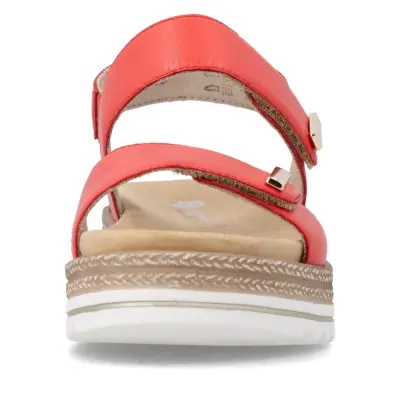 Sandales Remonte D0Q59-33 Rouges - Velcro Grande Pointure Femme — photo 4