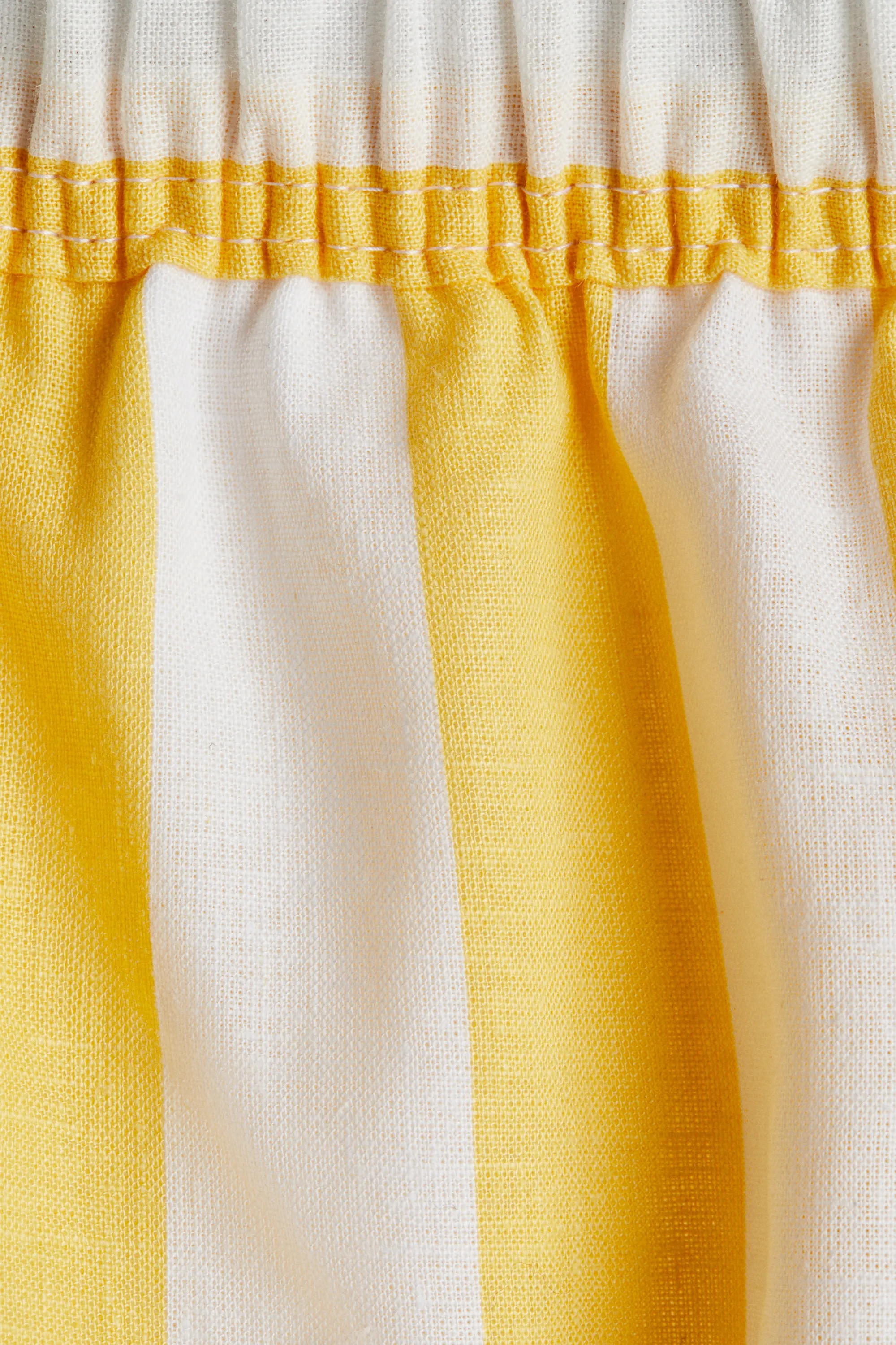 Short en lin mélangé - Jaune/rayé