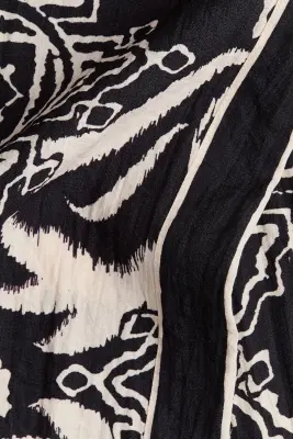 Jupe portefeuille imprimée - Noir/motif — photo 2