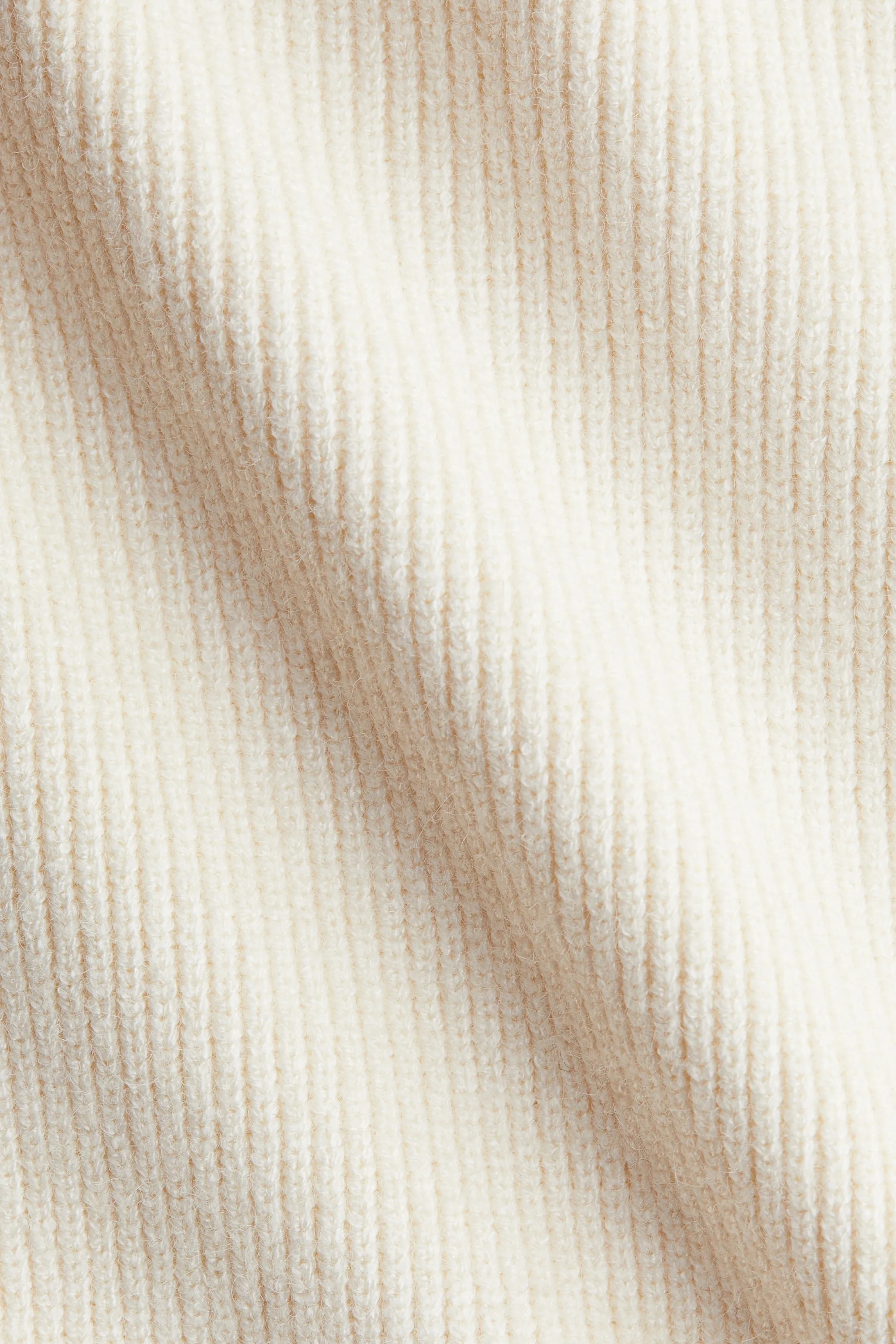 Robe en maille côtelée de viscose mélangée - Crème