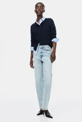 Straight High Jeans - Bleu denim clair — photo 1