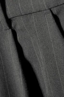 Pantalon de costume à jambes fuselées et coupe ample - Gris foncé chiné rayé — photo 4