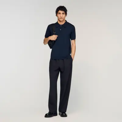 Polo en maille à manches courtes