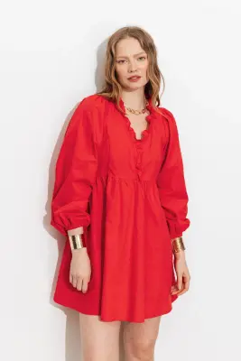 Robe unie plumetis Femme — photo 3