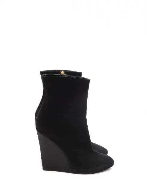 Bottes en veau velours noir et poulain noir Px boutique 800€ Taille 40