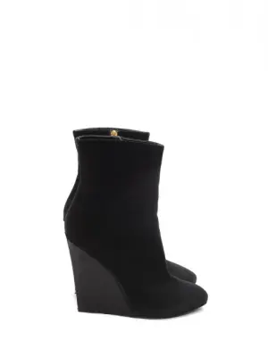 Bottes en veau velours noir et poulain noir Px boutique 800€ Taille 40 — photo 1