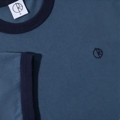 T-shirt Polar ringer tee – Grey Blue / Dark Blue — photo 3
